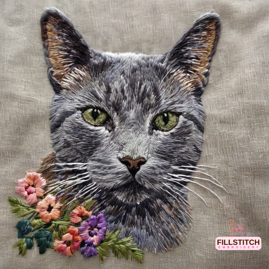 Korat Cat Rustic Co S Embroidery Design